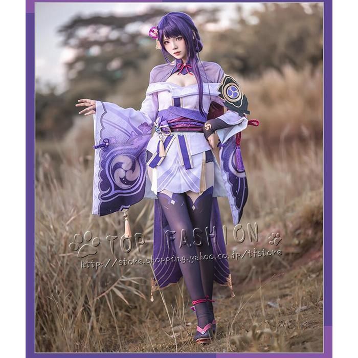 原神project げんしん Genshin Impact 雷神バアル 雷電将軍 コスプレ 衣装 ウィッグ 靴 道具別売りり