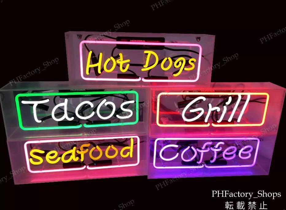 ネオンサイン 寿司 SUSHI アクリルボックス付き ネオン管 NEON SIGN