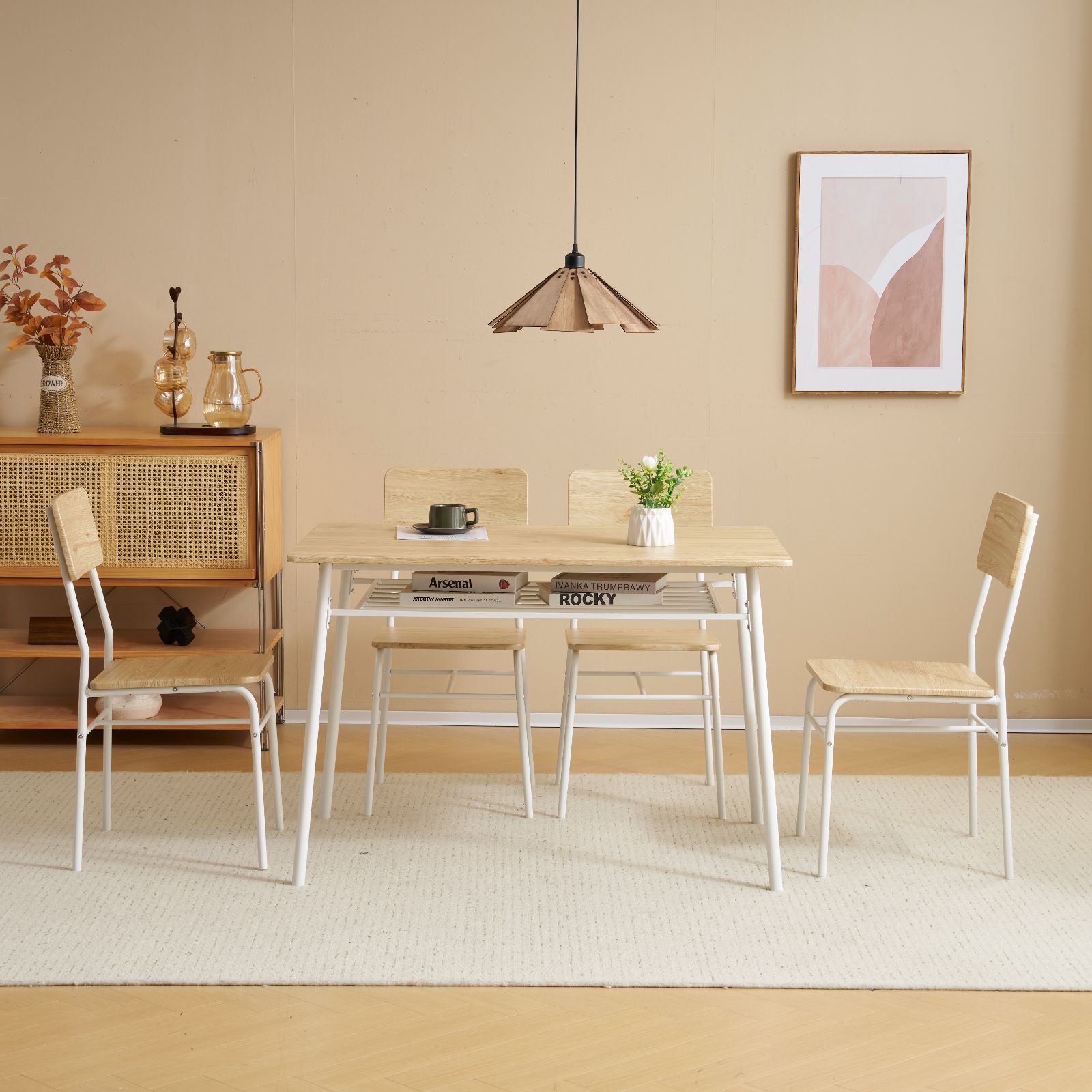 大人気！好評販売中！4人用ダイニングセットチェア付き5点セット　NATURE 人気品大セール！大人気4人用ダイニングセットチェア付き5点