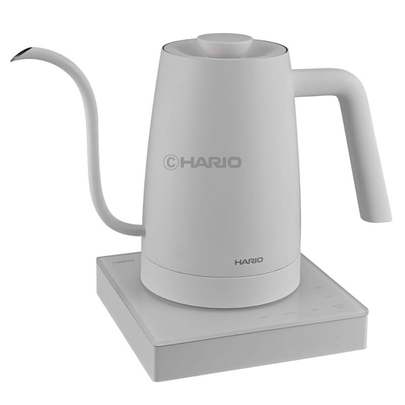HARIO ハリオ エレクトリックケトル ライラ 電気ケトル 温度調節 保温機能 軽量設計 最大容量800mL ホワイト コーヒードリップ コーヒーケトル プレゼント ギフト ECK-80-W 1