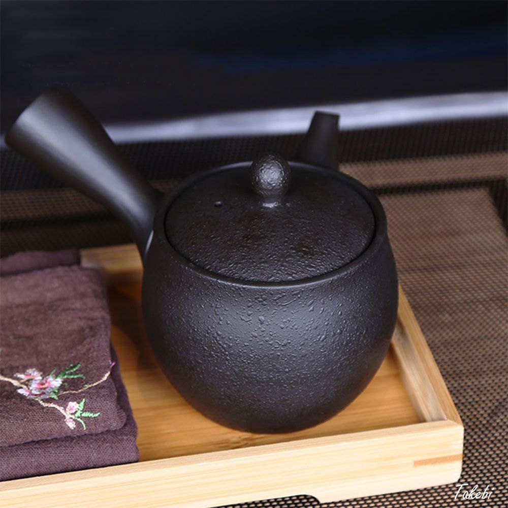 深蒸し用急須 陶器 茶色 紫砂　お茶がまわる 深蒸し用急須 陶器 茶色 紫砂 お茶がまわる