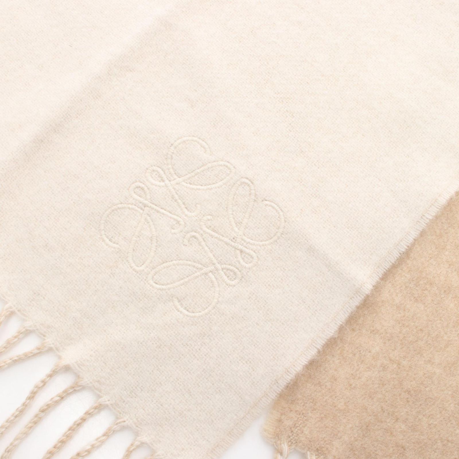 ロエベ LOEWE マフラー アナグラム バイカラー スカーフ