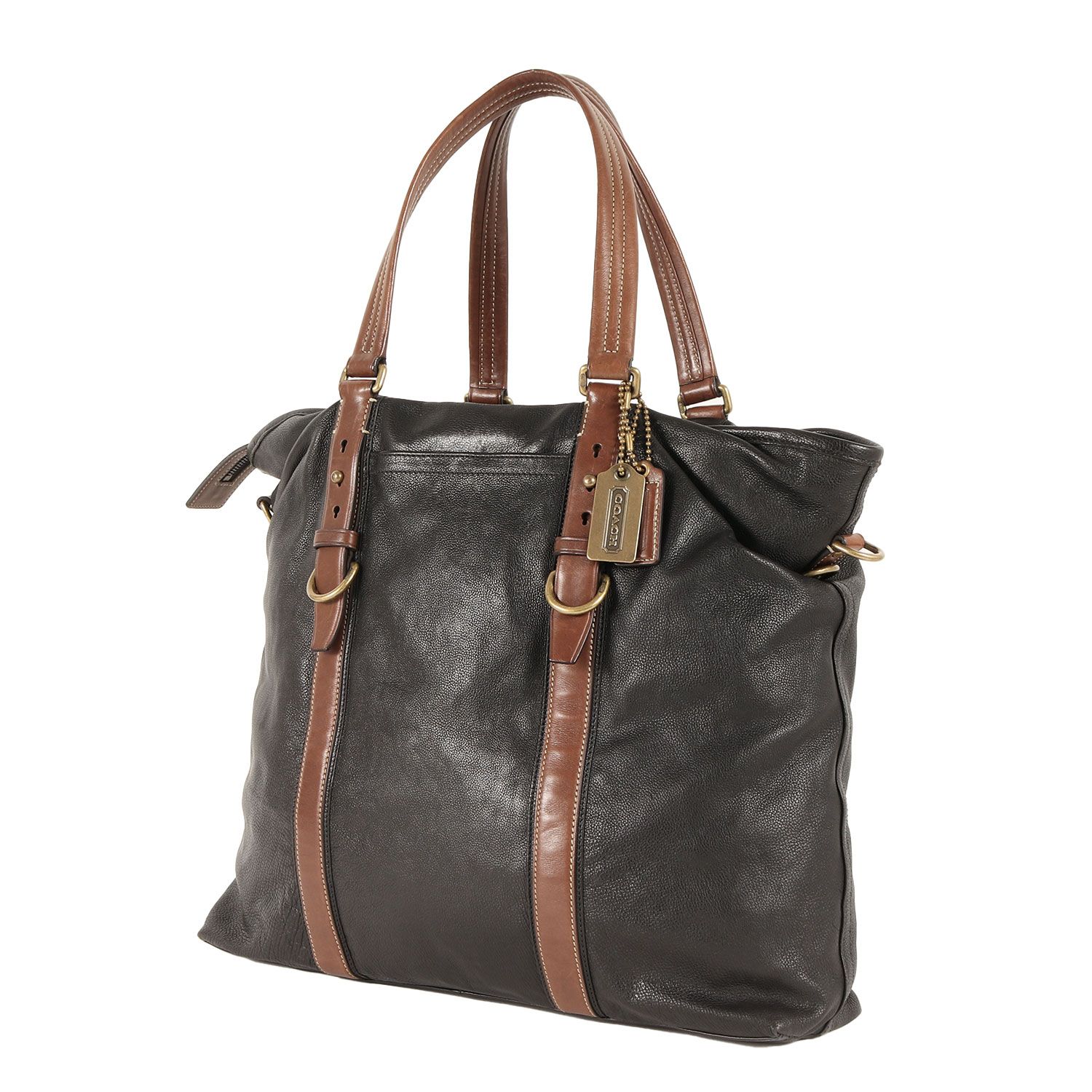 COACH コーチ バッグ | レザー トート バッグ HARRISON East West Satchel 70191 | ブラック 黒 | ブランド カバン メンズ