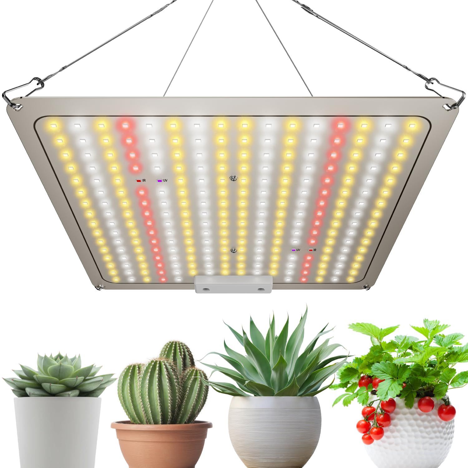 新品 植物育成ライト LED 60W パネル【放熱効率UP/ IP65防水】温白色 