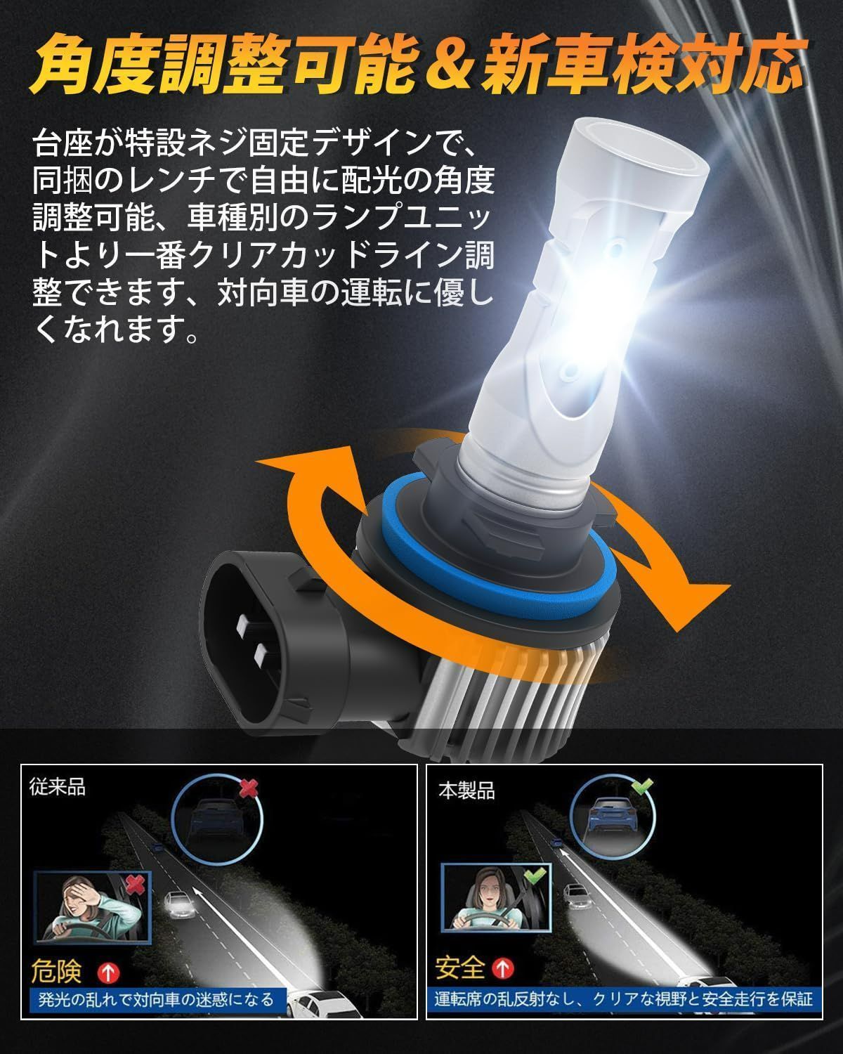 数量限定】【2色メモリー機能付き】BORDAN フォグランプ led h8 h16 led 爆光 h11 led フォグランプ 車検対応 h8 led  フォグ 2色切り替え メモリー機能 無極性 12000LM 20W*2 DC12V/24V キャンセラー付 - メルカリ