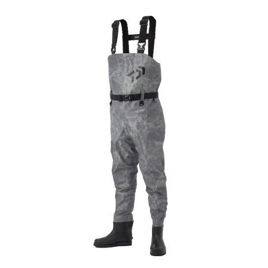 ダイワ タイトフィットフィッシングウェーダー先丸フェルトスパイク FW-4550R-TクラックグレーL