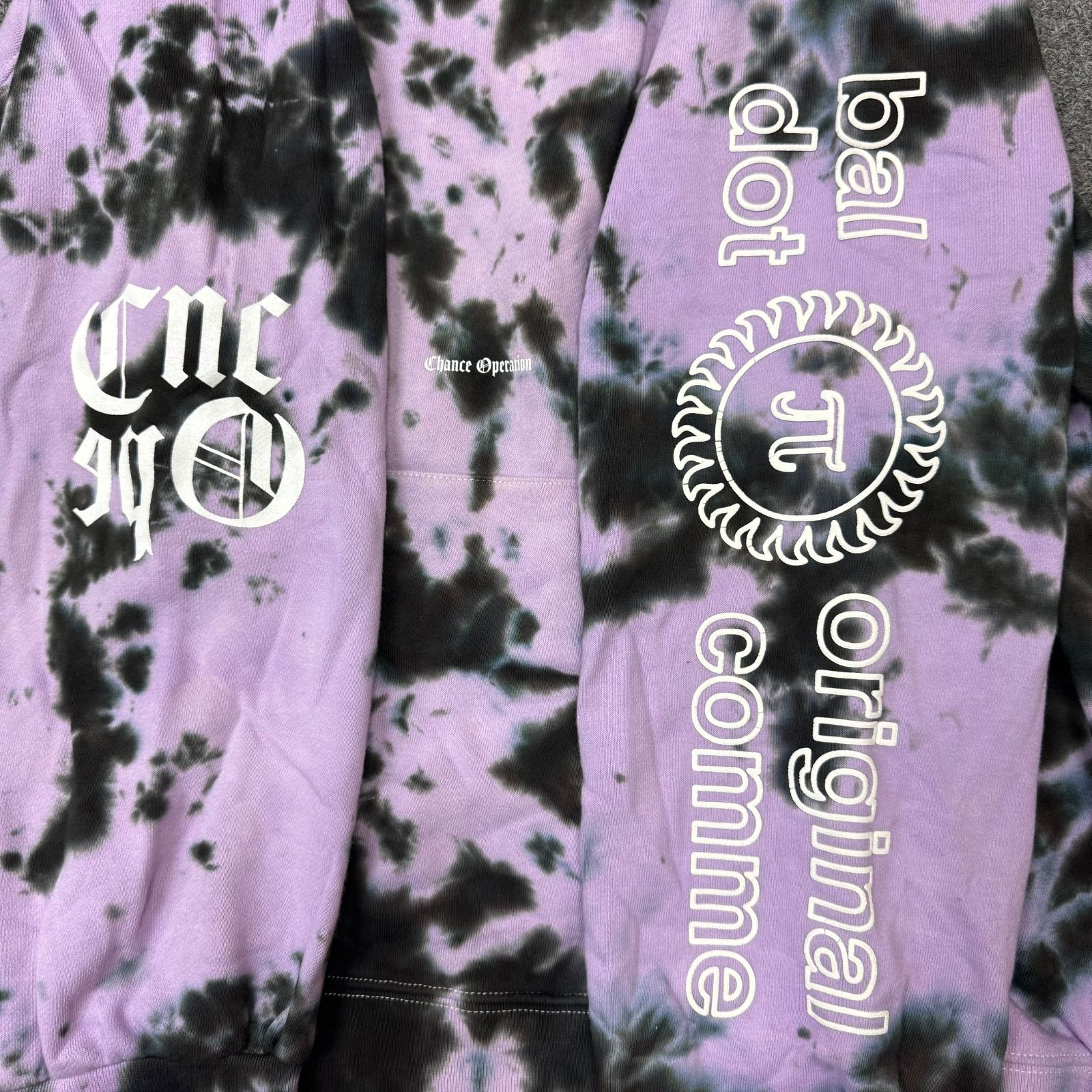 STONE  タイダイ風パーカー　パープル　M タイダイ」に該当するパーカー（パープル/紫色系）ファッション