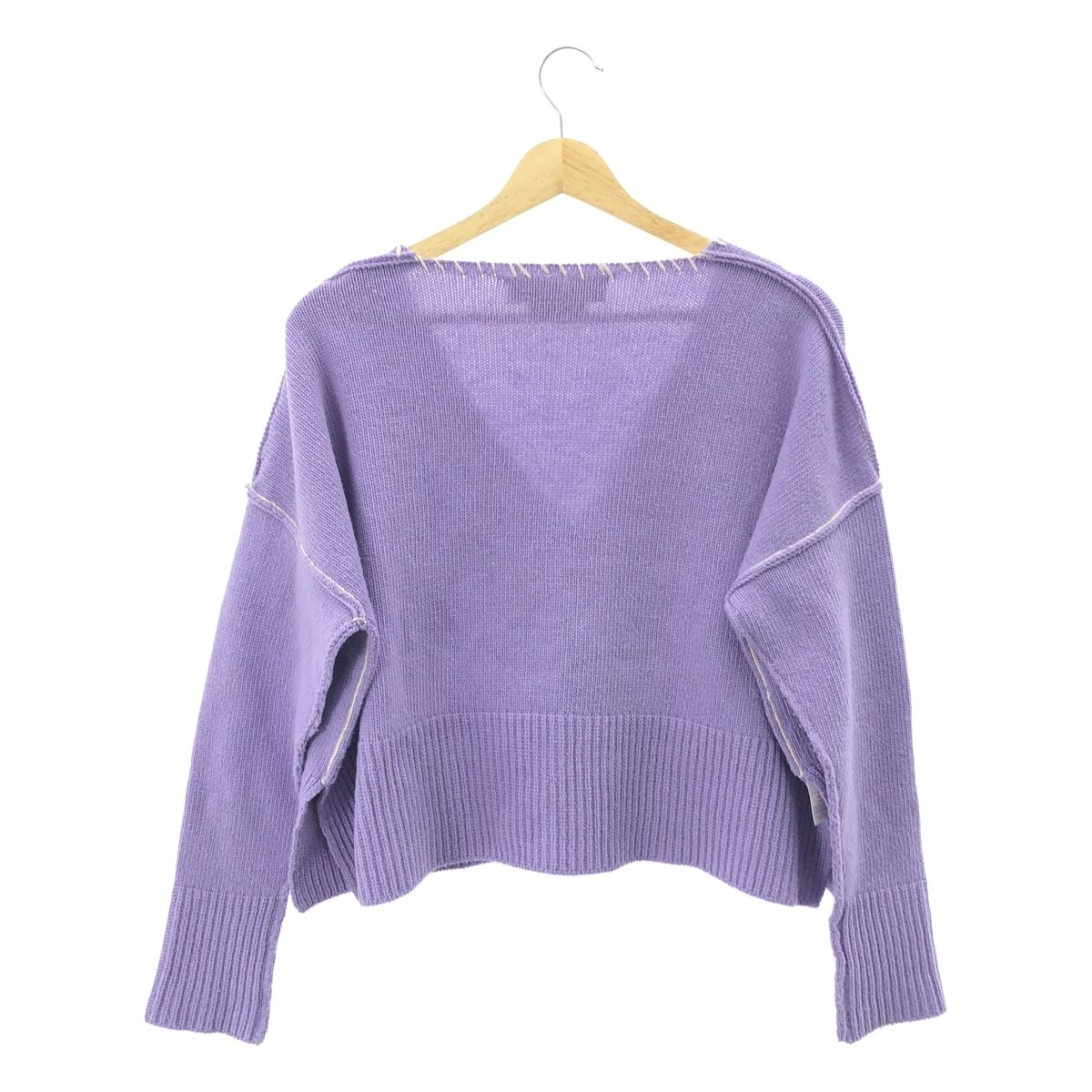 MARNI / マルニ | ロゴステッチ刺しゅう ウールニット カーディガン  