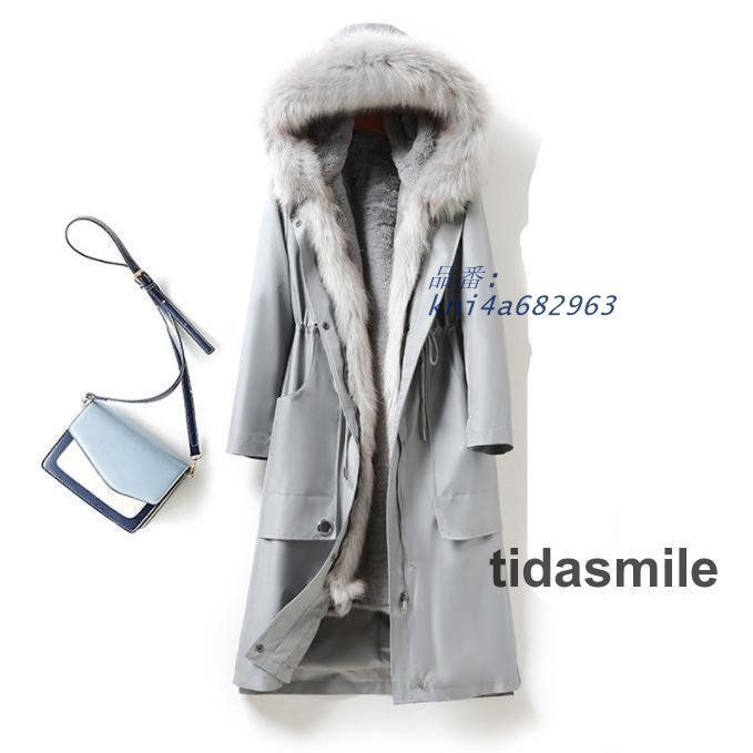 モッズコート ファーコート 毛皮コート 超ロングコート ふわふわ フード付き 膝丈 真冬 暖かい 素材 防寒 お洒落暖かい 秋冬 kni4a682963