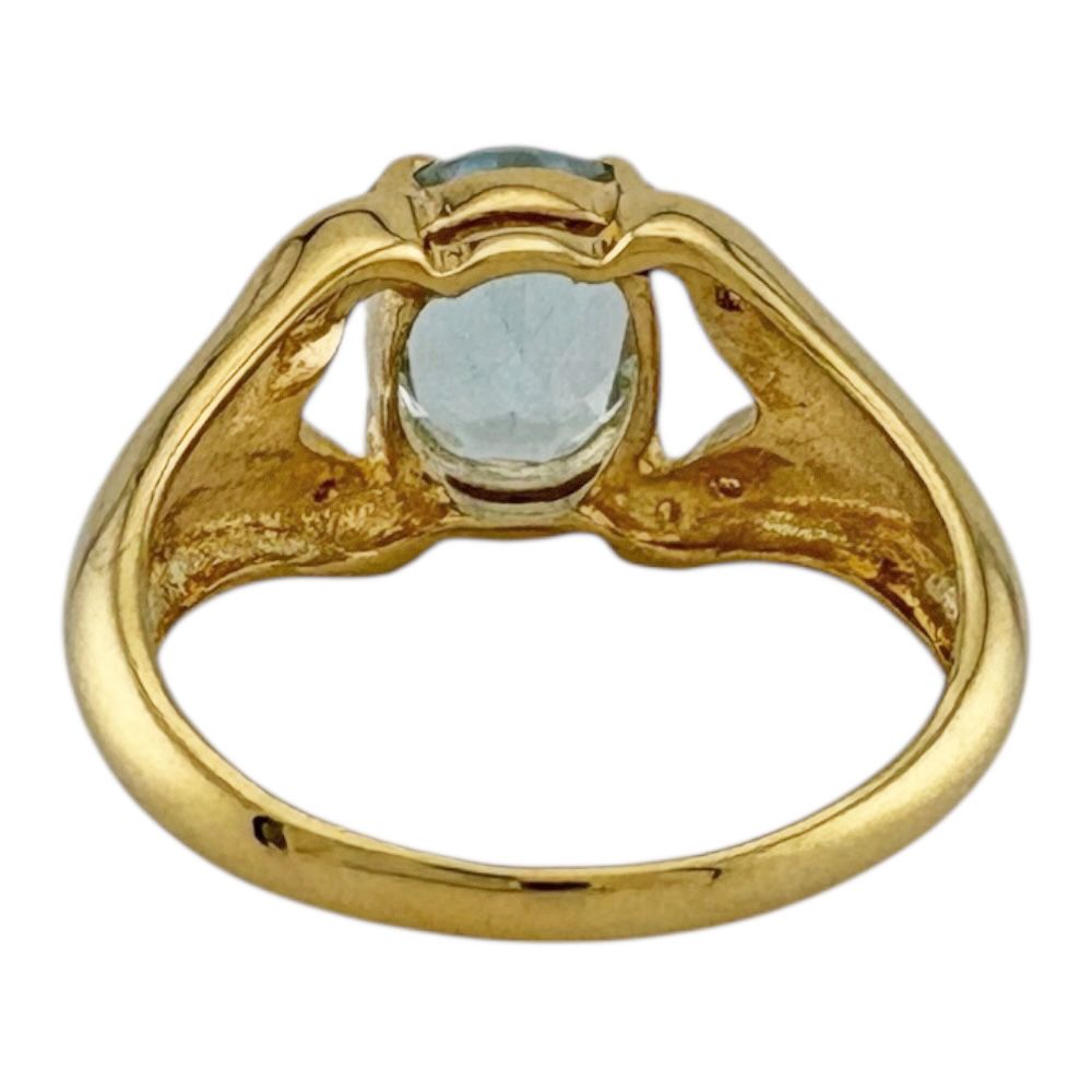 リング 指輪 12号 18金 K18イエローゴールド ブルートパーズ  