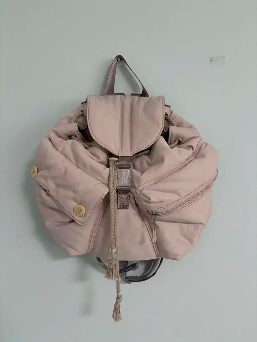 파히島 탠스댄스 ボタン ミニ バックパック ピンク