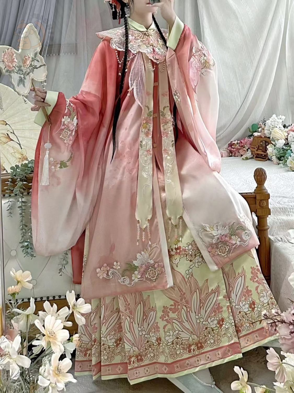 コスチューム 漢服 ステージ衣装 中華風 仙女服 華服 撮影 ハロウィンコスプレセット L46 M250318-301