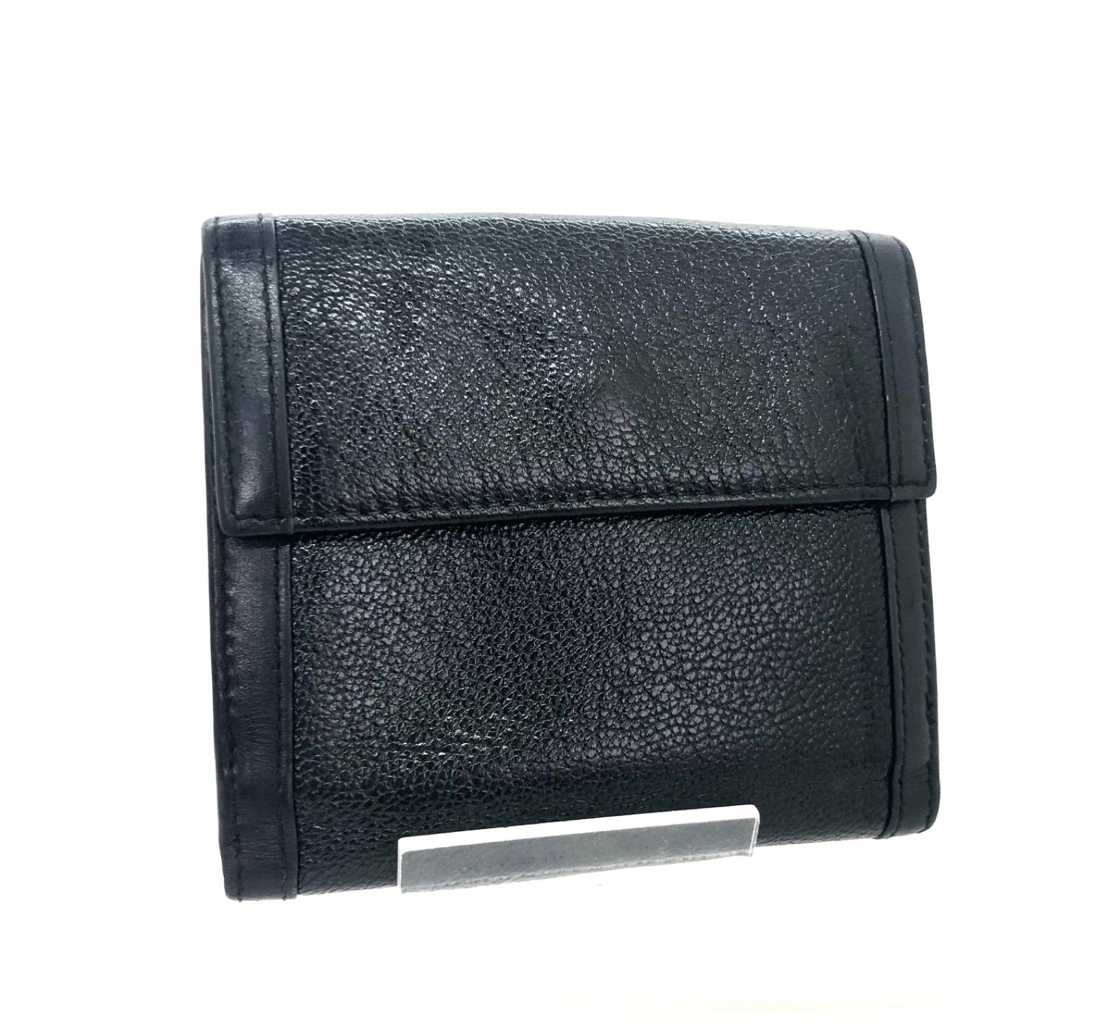 □美品□BVLGARI ブルガリ ドッピオトンド Wホック折り財布 レザー 本 