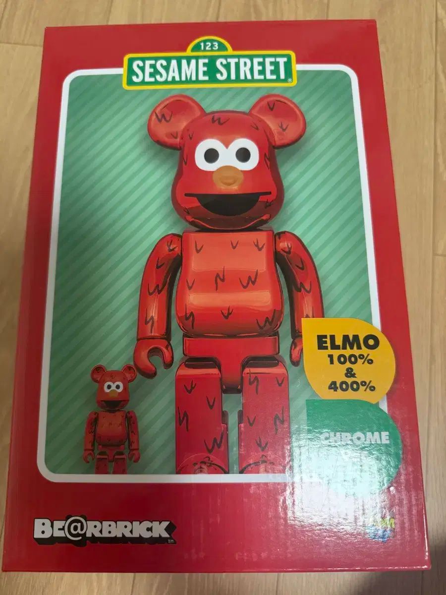 BE@RBRICK(ベアブリック) エルモ セサミ ストリート 400 % 100