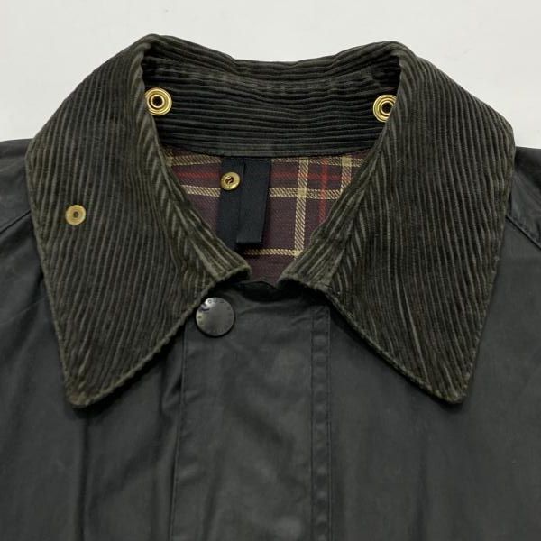 中古】Barbour 90s BEDALE オイルドジャケット ブラック size 38 ※穴