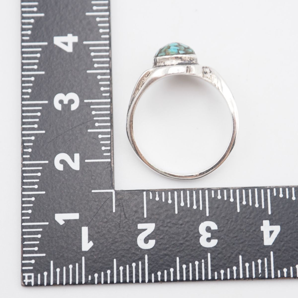 トルコターコイズ 19世紀チベットシルバー サドルリング