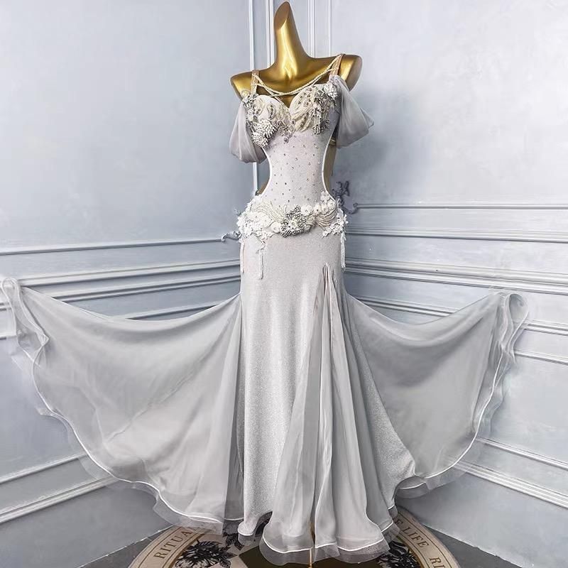 ♥ ベリーダンス オリエンタル衣装 インナー付 シルバー オーダーメイド ベリーダンス 衣装 セット レッスン着