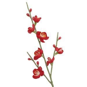 3営業日で発送 造花 アーティフィシャルフラワー FD5374 小枝梅 003 レッド 66-474006-0 入数 36