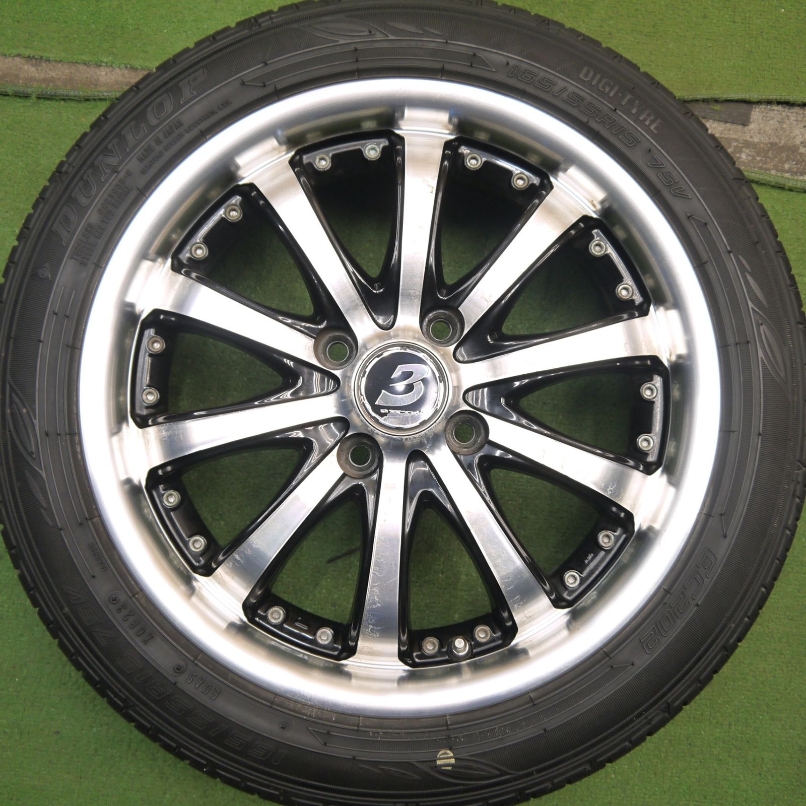 バリ溝！23年！9.5分☆LOXARNY EX BYRON STINGER 165/55R15 ダンロップ