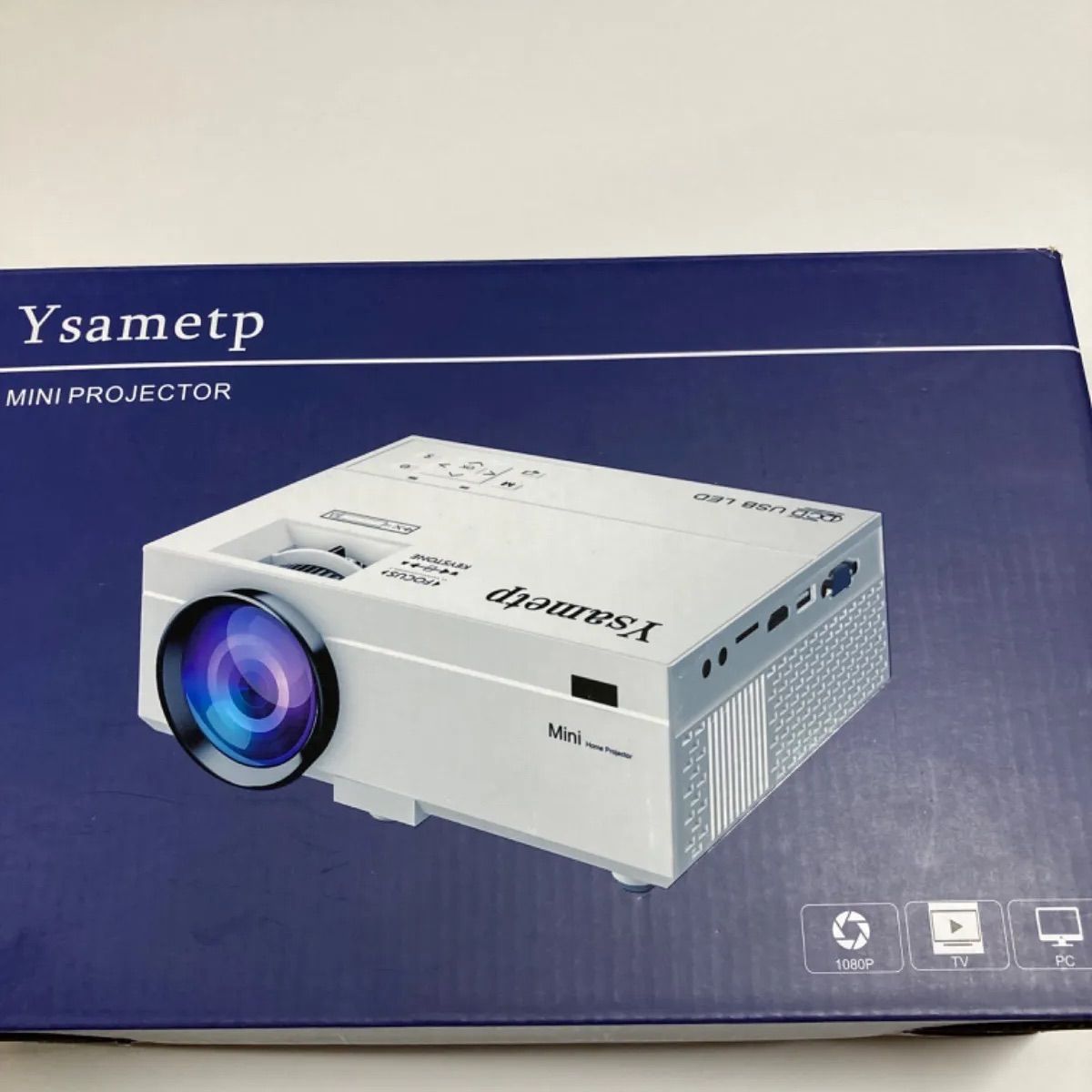 Ysametpプロジェクター 小型 輝度アップ 8000LM 300ANSI 1080PフルHD 