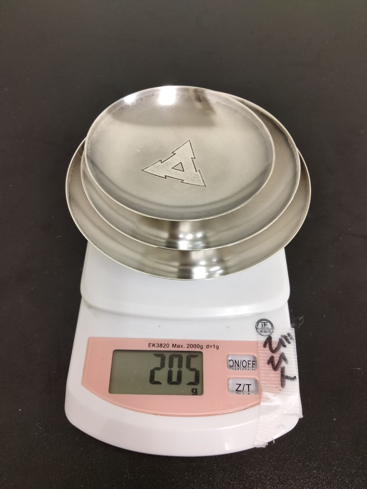 大阪高島屋謹製 銀杯 205g 三重盃 純銀 松下電器 創業50周年 共箱付き