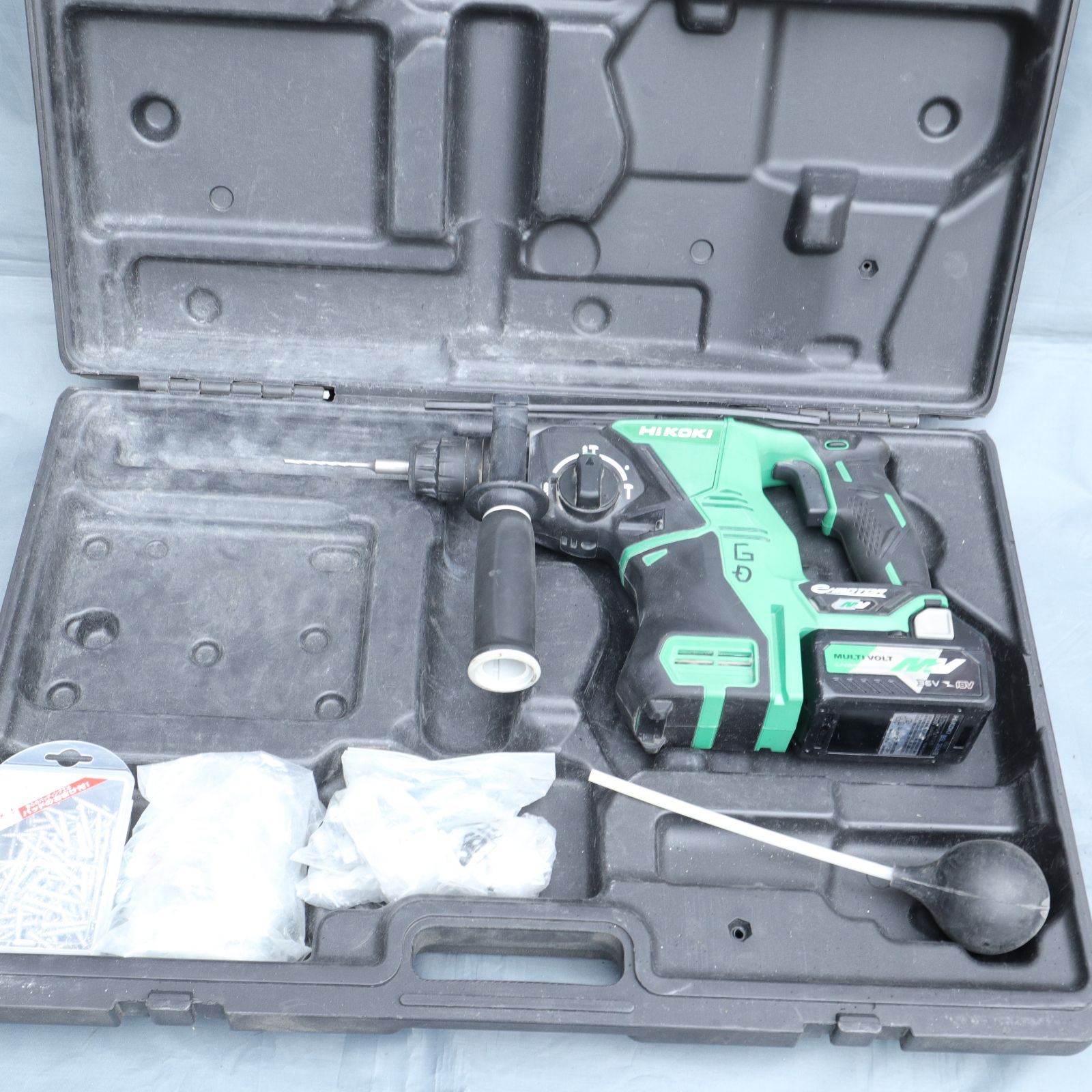 HITACHI 日立工機 HIKOKI ハイコーキ 28ｍｍコードレスロータリハンマドリル DH 36 DPA DC Vバッテリー ケース付