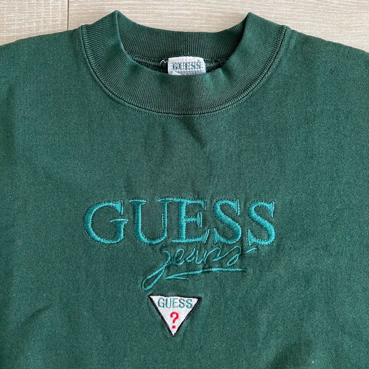 90s guess スウェット 常田大希 着用 グリーン 刺繍 トレーナ 【公式通販】