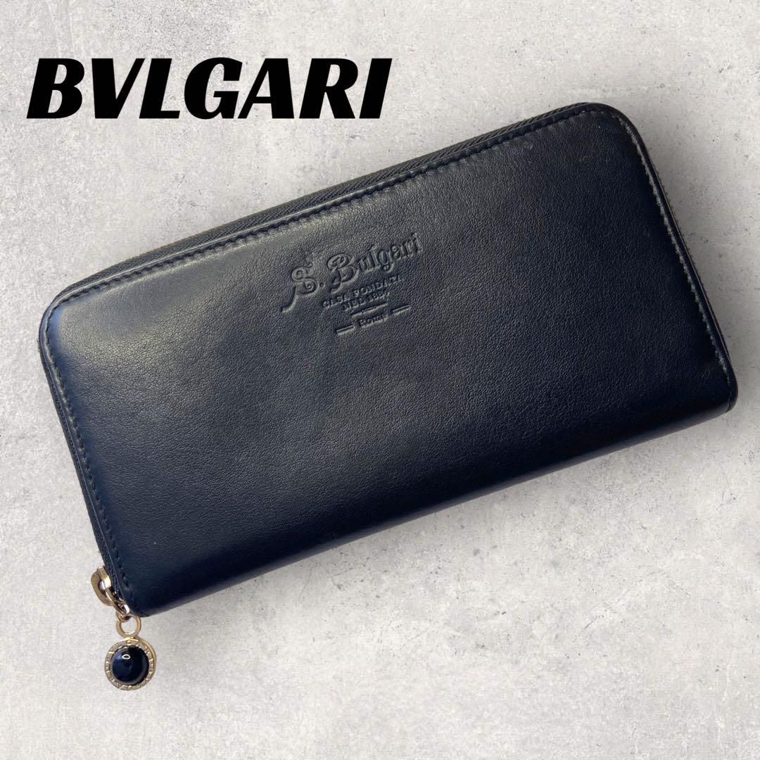 良品】BVLGARI ブルガリ ソティリオ 長財布 ラウンドジップ ブラック-