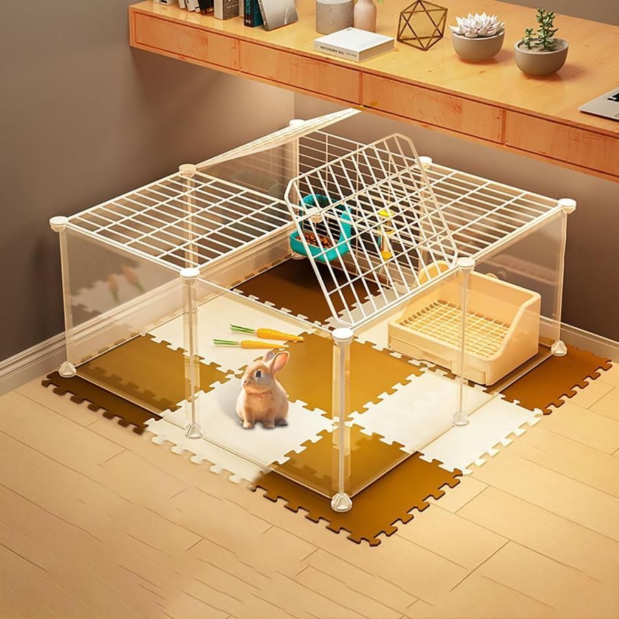 ウサギ ケージ ペットフェンス 小動物 ケージ 猫 ケージ 犬 ゲージ 透明 柵 DIY 小型 ペット 柵 犬 子猫 小動物 うさぎ フェレット 小型犬 ペット用品 ケージ C