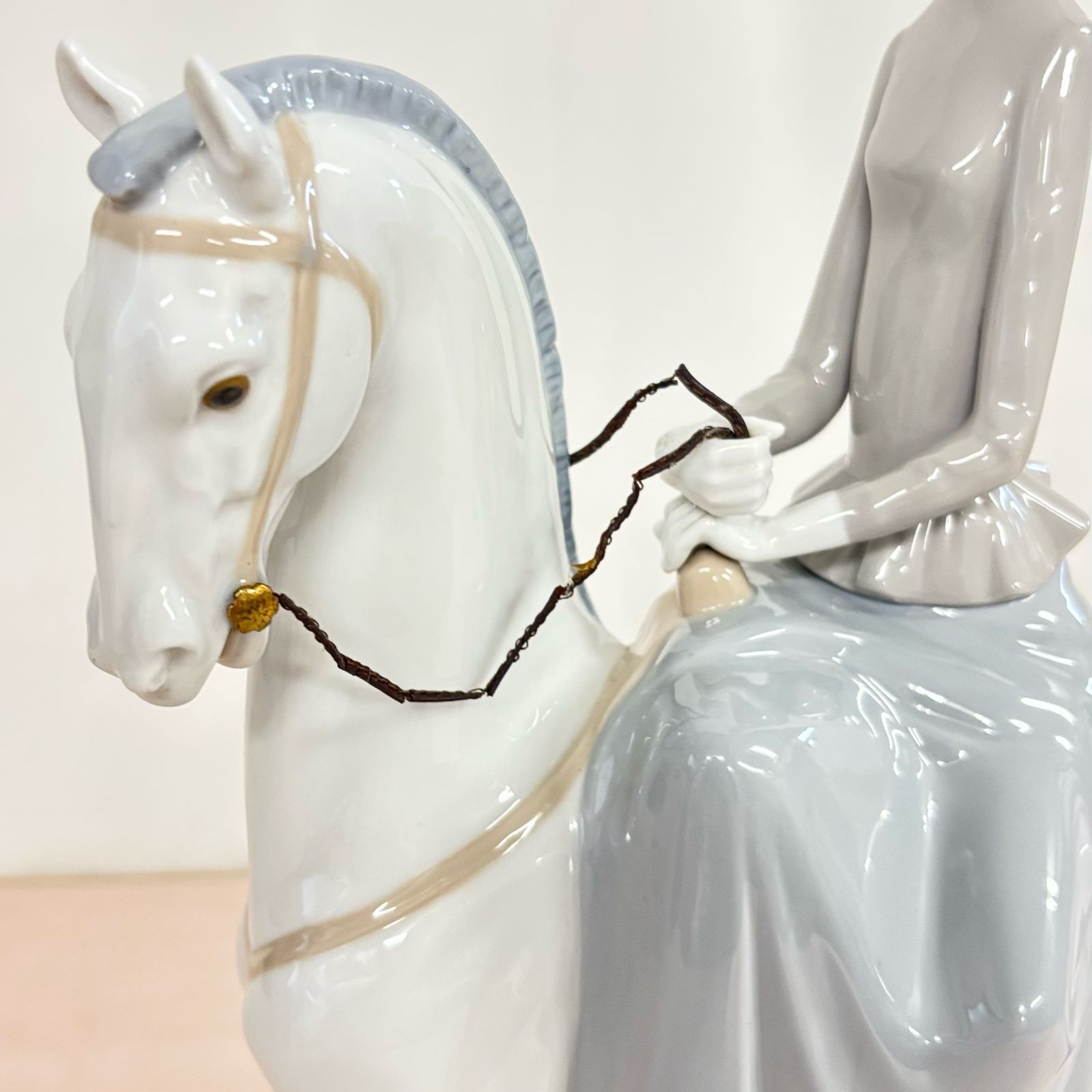 LLADRO 白い馬の少女 フィギュリン リヤドロ 置物 ポーセリン