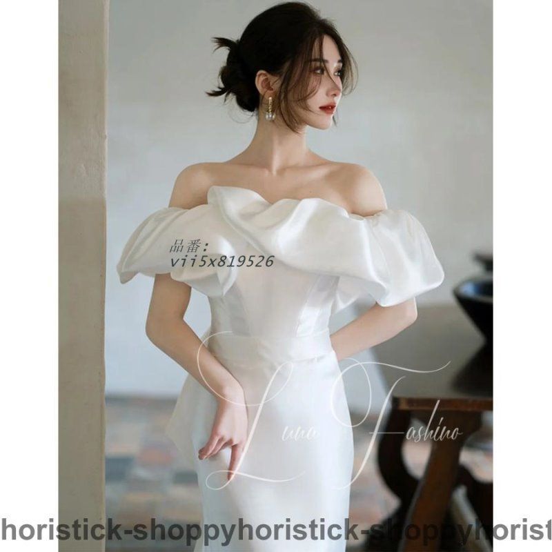 花嫁ドレス ロングドレス パーティードレス ウェディングドレス 結婚 ゆったりタイプトレーンドレス 結婚式発表会 披露宴 二次会 レディース 演奏会 vii5x819526