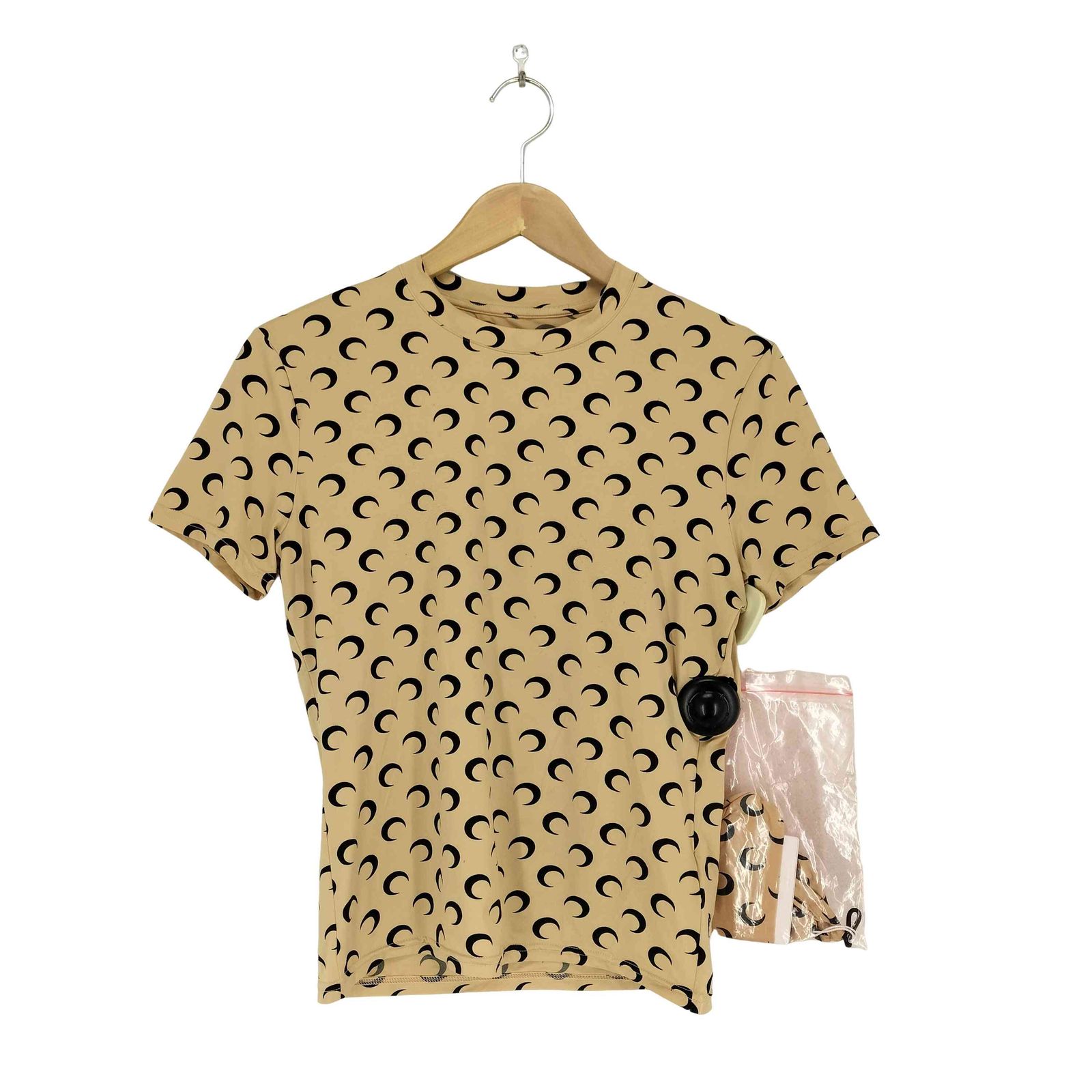 マリーンセル MARINE SERRE RECYCLED MOON JERSEY SS SHORT SLEEVES TOP レディース S USTAUSTRALIA_COM_AU