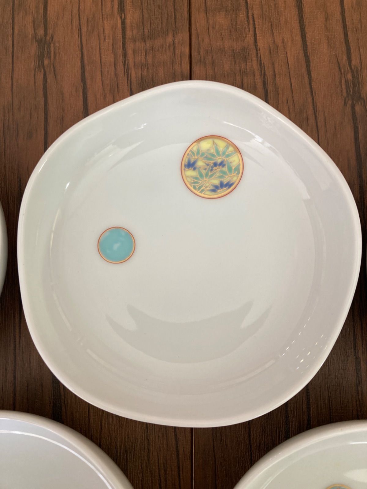 新品未使用☆深川製磁★寿赤絵取り皿揃5枚セット-2