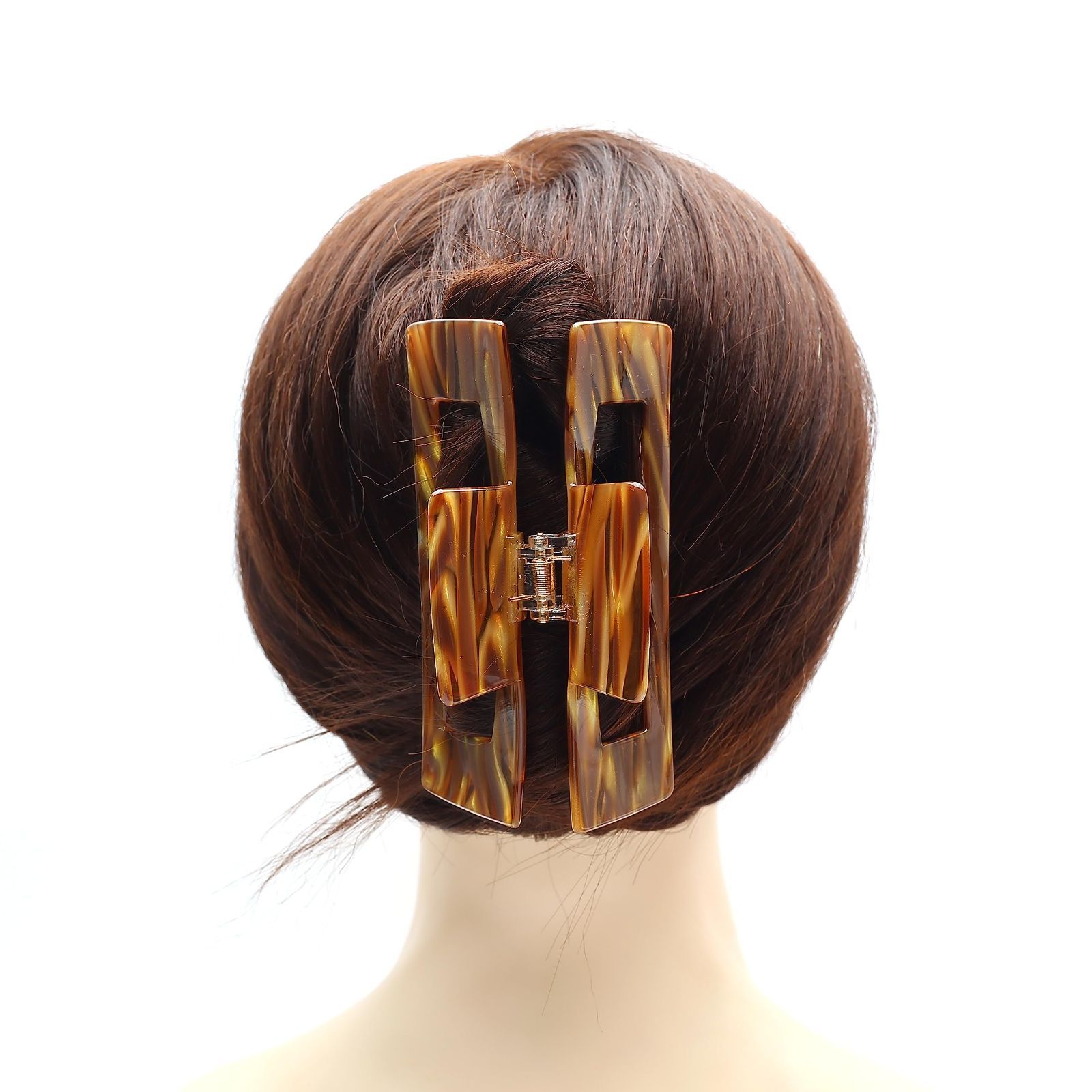  数量 特大 大きめ コーヒー 髪留め クリップ しっかり QinGoo バンスクリップ ヘアクリップ 大人 ヘア おしゃれ 韓国 1本 12 7 cm 6 cmCoffee クリップ クリップ 輪ゴム