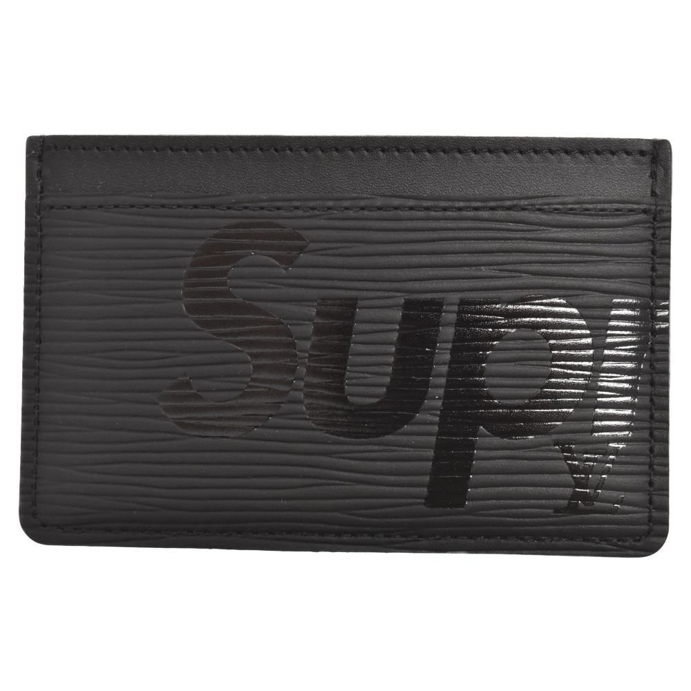 SUPREME (シュプリーム) ×LOUIS VUITTON Porte Carte Simple ルイヴィトン エピ ポルトカルトサーンプル  カードケース ブラック M67753/CA1187