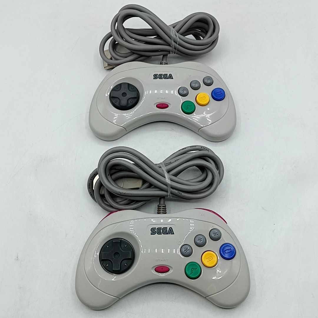 全品最安値に挑戦中！ 動作品 セガ サターン 白 後期型 HSS-3220 本体 コントローラー2個 ケーブル類 すぐに遊べるセット Sega Saturn 希少
