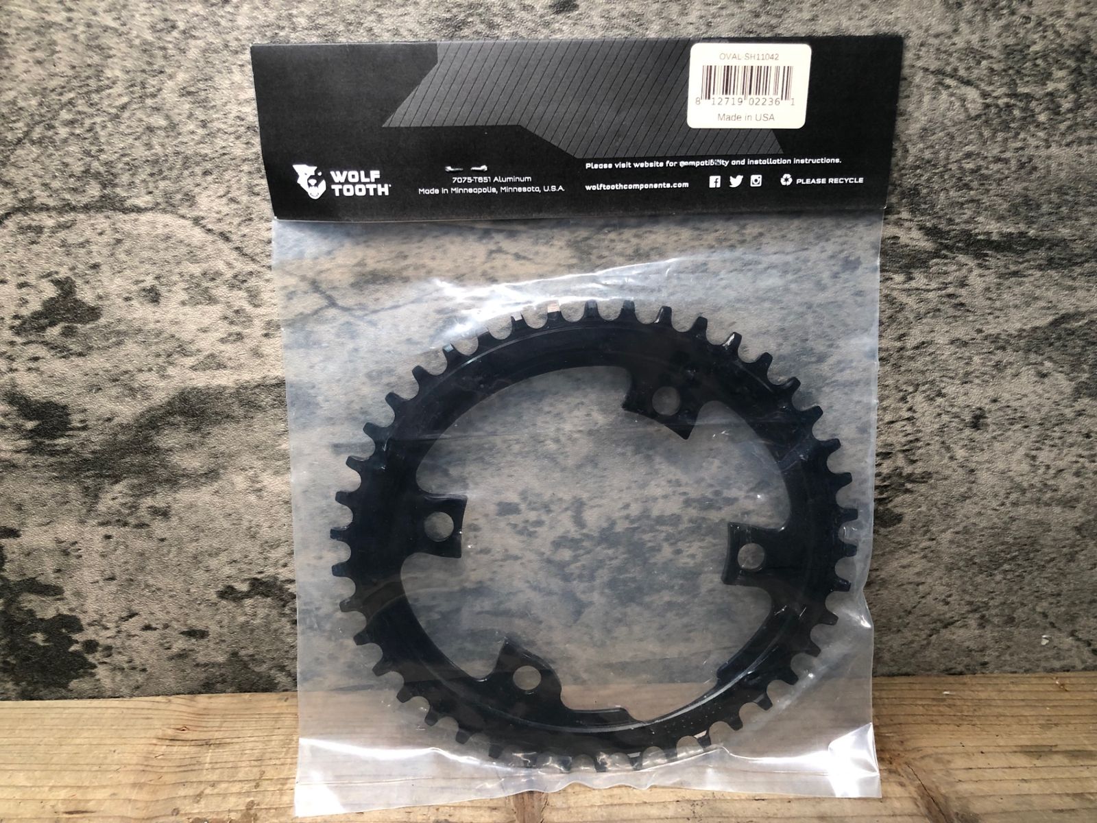 JH800 ウルフトゥース WOLF TOOTH DROP STOP CHAINRING チェーンリング 42T BCD110 ナローワイド シマノ SHIMANO 4 Bolt対応