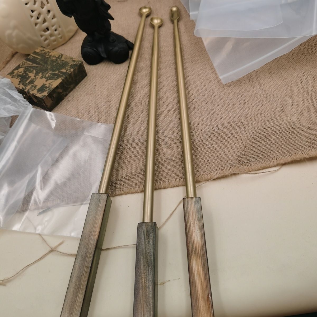 密教 法具 佳品 手作り 護摩さじ3点セットWP今週注目