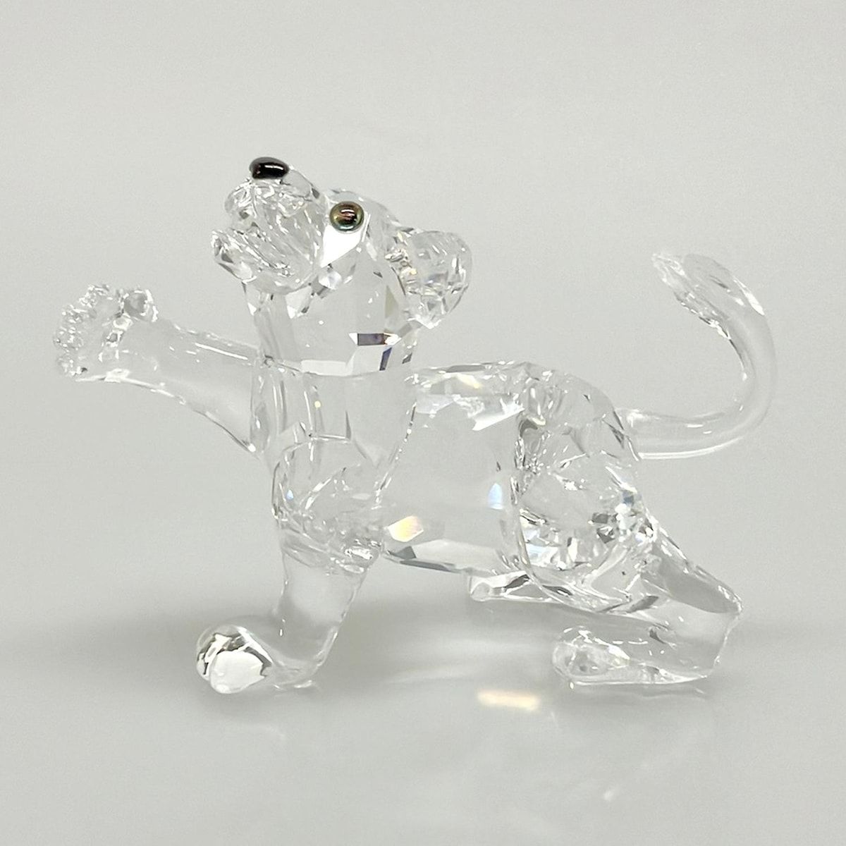 SWAROVSKI スワロフスキー 小物 - クリア×黒 置物 イヌ