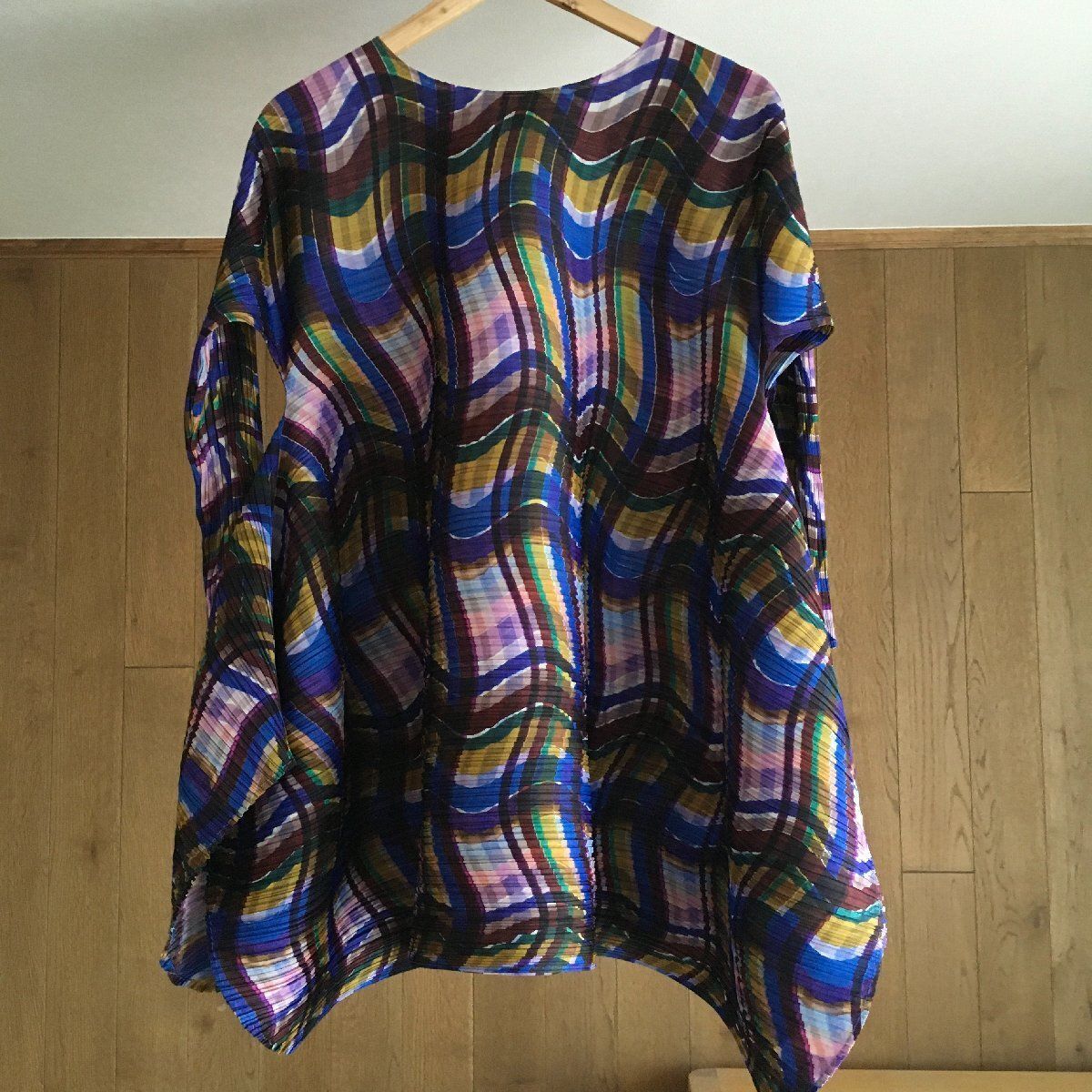 極美品 PLEATS PLEASEプリーツプリーズ Stratum Check 横
