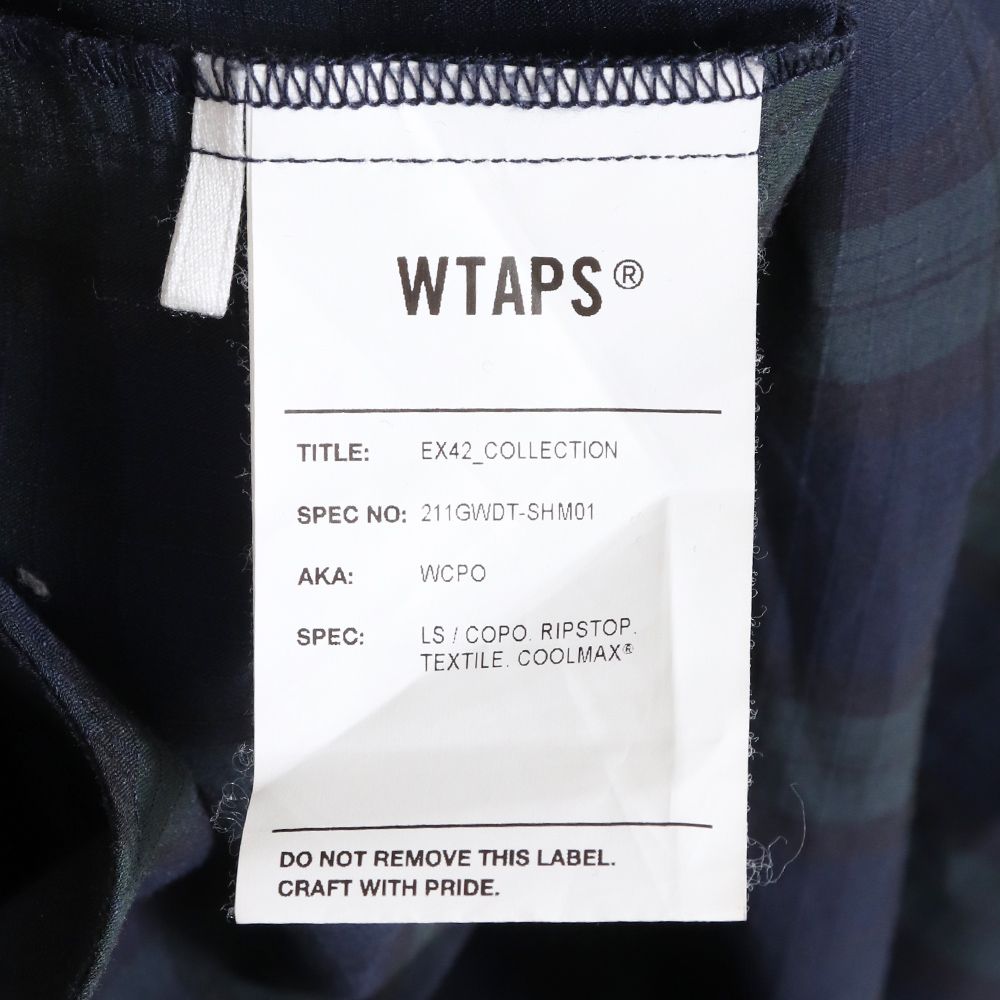 WTAPS 21SS LS RIPSTOP COOL MAX チェック シャツ