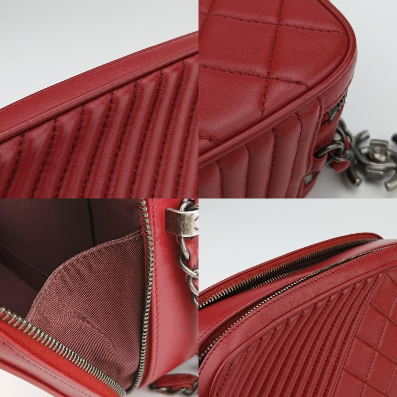 カメラケースレッドレザーA9265620614390