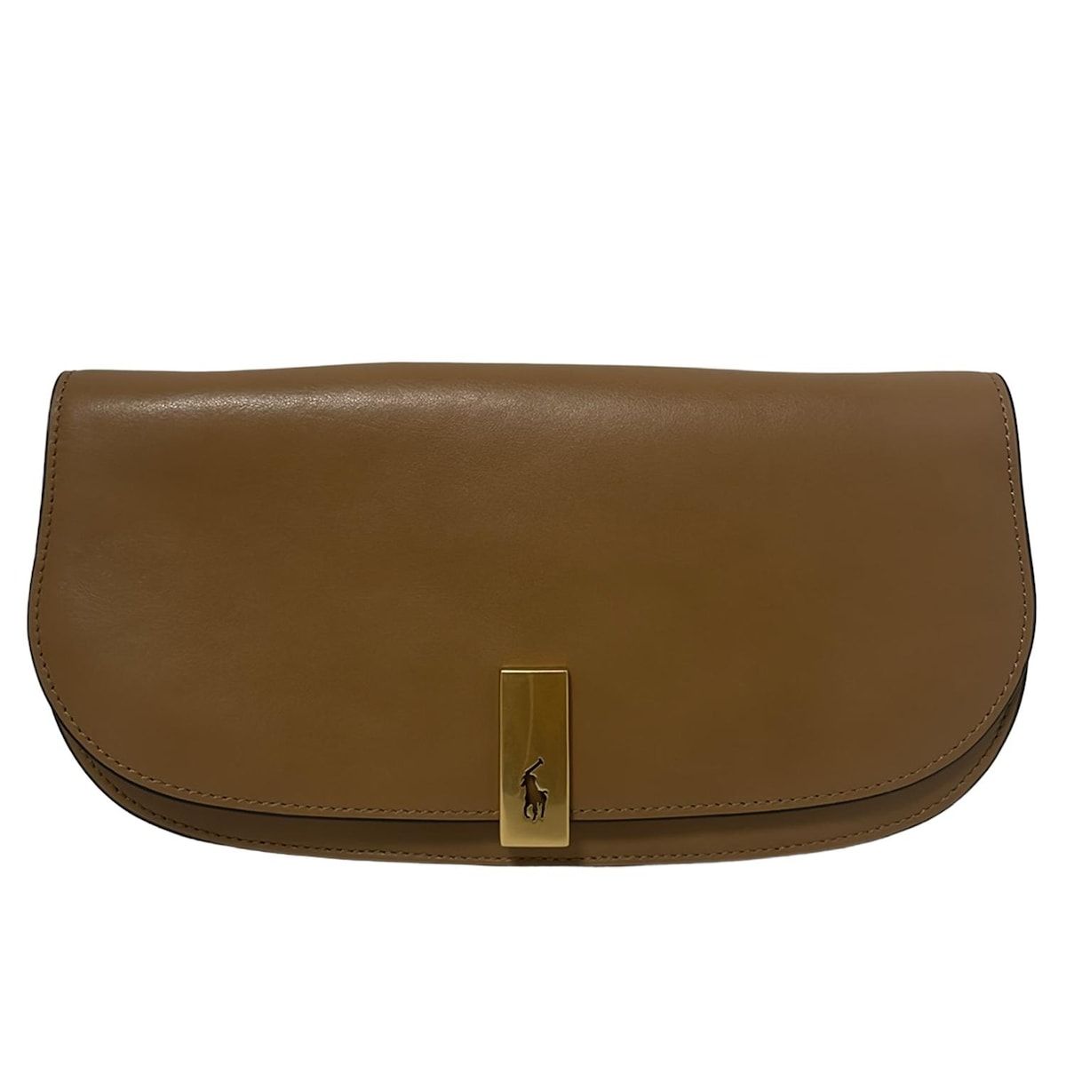 POLObyRalphLauren ポロラルフローレン クラッチバッグ Polo ID ミディアム レザー クラッチバッグ WAPOBAG02720014270 タン ブラウン