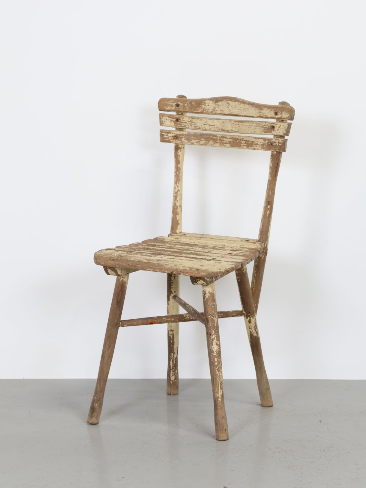 1960年代 ヴィンテージ クリームペイント 2024 ウッド チェア イス