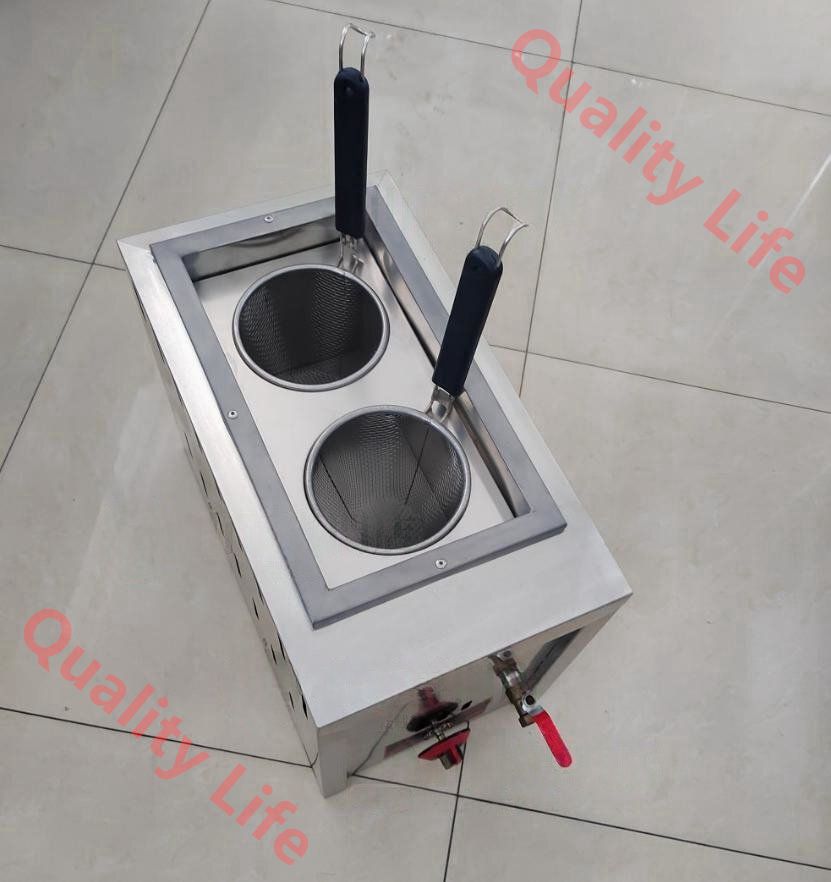 ガス 茹で麺機 ゆで麺器 卓上型 ゆで麺機 テボ2点付き LPガス式|厨房|業務|飲食|店舗