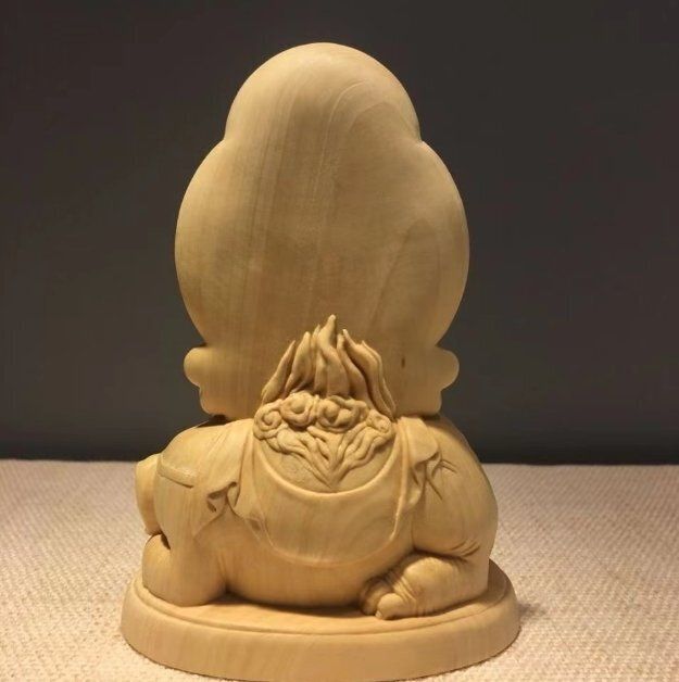 仏教美術　木彫　普賢菩薩像　仏像　置物　共箱　V　7995 仏教美術 木彫 普賢菩薩像 仏像 置物 共箱 V 7995 彫刻・オブジェ