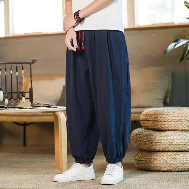 種類23：M /A：ブラック  メンズ ファッション 服 男性用 オシャレ シンプル 大人 かっこいい 大きいサイズ ストリート 紳士服 夏 綿麻 ワイド パンツ 薄手 ズボン アジアンテイスト ゆったり 