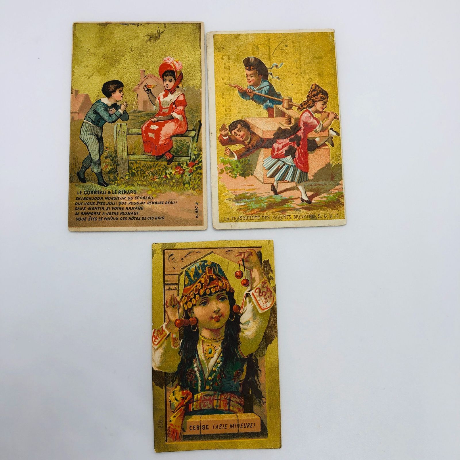 まとめ売り クロモカード ジャンクジャーナル フランス アンティーク 3枚セット! まとめ 】クロモカード フランス アンティーク