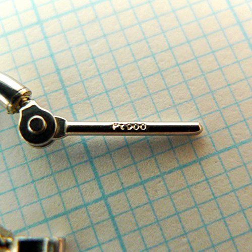 プラチナ Pt900 フープピアス 1.5mm x10mm 両耳分 1ペア レディース フープピアス (1.5x10mm両耳)