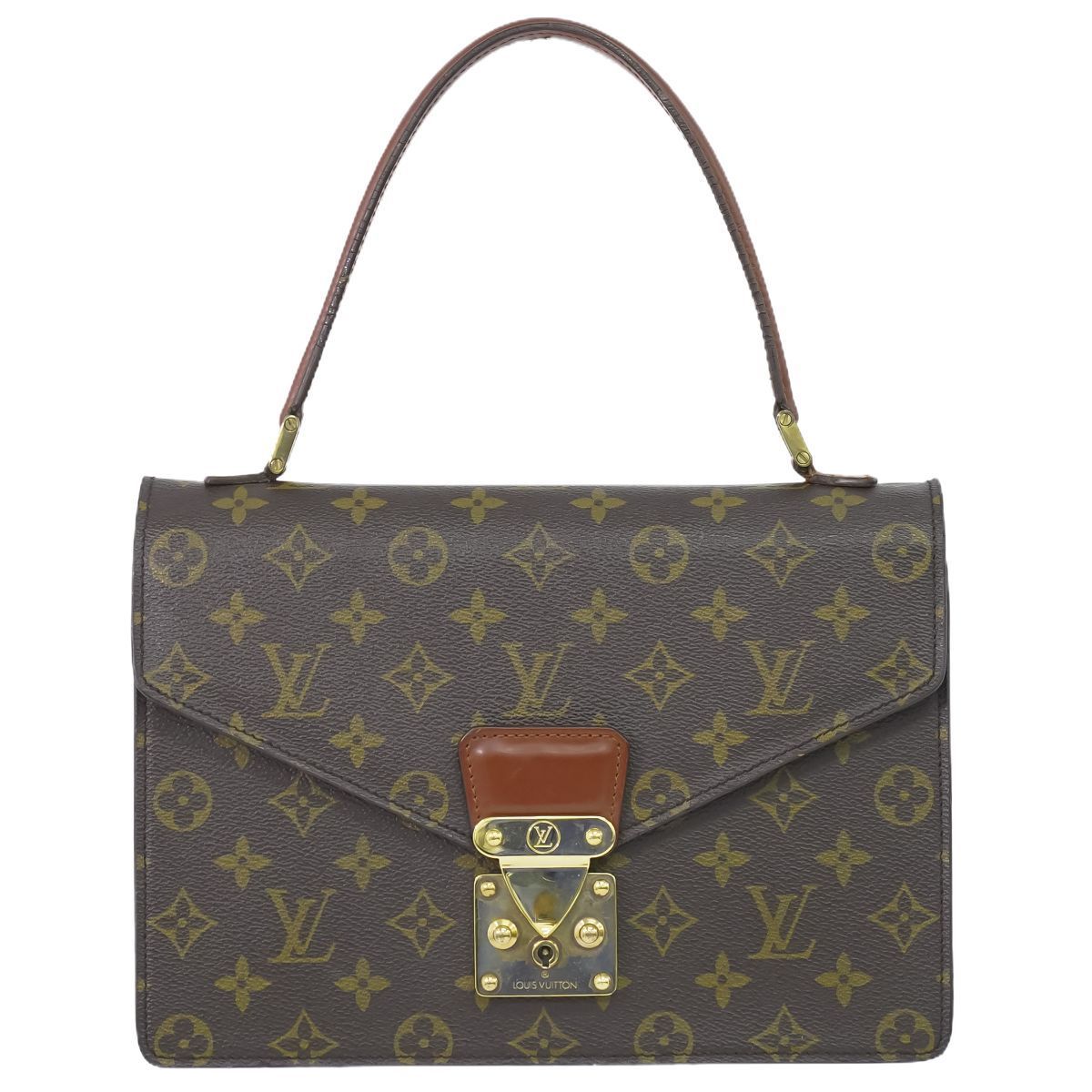 本物 ルイヴィトン LOUIS VUITTON LV カバピアノ モノグラム トートバッグ ショルダーバッグ ブラウン M51148 Cabas 黒